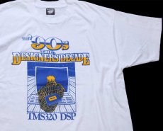 画像1: 90s USA製 DESIGNER'S DECADE TMS320 DSP Tシャツ 白 XL (1)