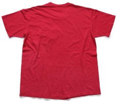 画像3: 90s USA製 THE LION KING ライオンキング シェンジ 刺繍 ポケット付き コットンTシャツ 赤 XL (3)