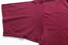 画像6: 90s USA製 MARTINS AUTOMOTIVE & VALUE TIRE 刺繍 ヘンリーネック Tシャツ バーガンディ XXL★特大 (6)