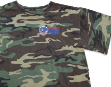 画像1: 00s USA製 goodwill OPERATION GOOD JOBS ウッドランドカモ コットンTシャツ L (1)