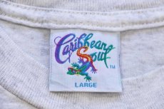 画像5: 90s USA製 Caribbean soul アート 両面プリント コットンTシャツ オートミール L (5)
