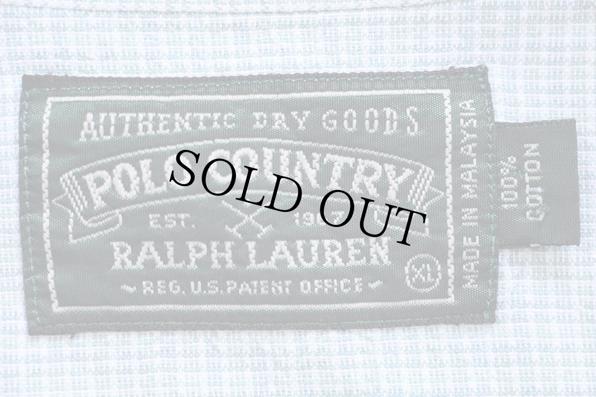 画像4: 80s POLO COUNTRY ポロ カントリー ラルフローレン 織り柄 コットン ウエスタンシャツ XL (4)