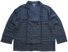 画像5: デッドストック★00s CHEROKEE ブラックウォッチ タータンチェック ライトネル パジャマ シャツ&パンツ セット XL (5)