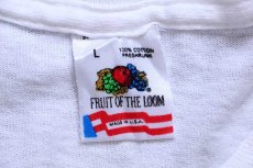 画像5: 90s USA製 WASHINGTON 森林 アート 両面プリント コットンTシャツ 白 L (5)