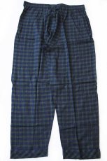 画像9: デッドストック★00s CHEROKEE ブラックウォッチ タータンチェック ライトネル パジャマ シャツ&パンツ セット XL (9)