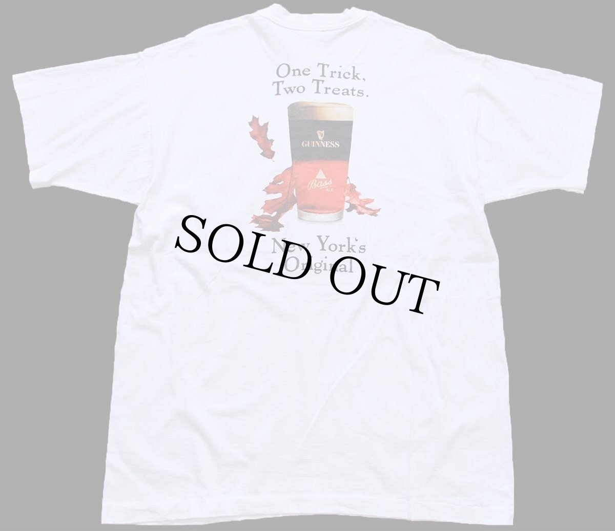 画像3: 90s USA製 GUINNESS & BASS New York's Original 両面プリント コットンTシャツ 白 XL (3)