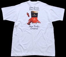 画像3: 90s USA製 GUINNESS & BASS New York's Original 両面プリント コットンTシャツ 白 XL (3)