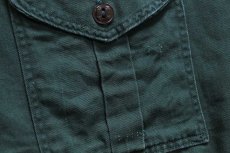 画像5: 60s BSA ボーイスカウト コットンツイルシャツ ダークグリーン (5)