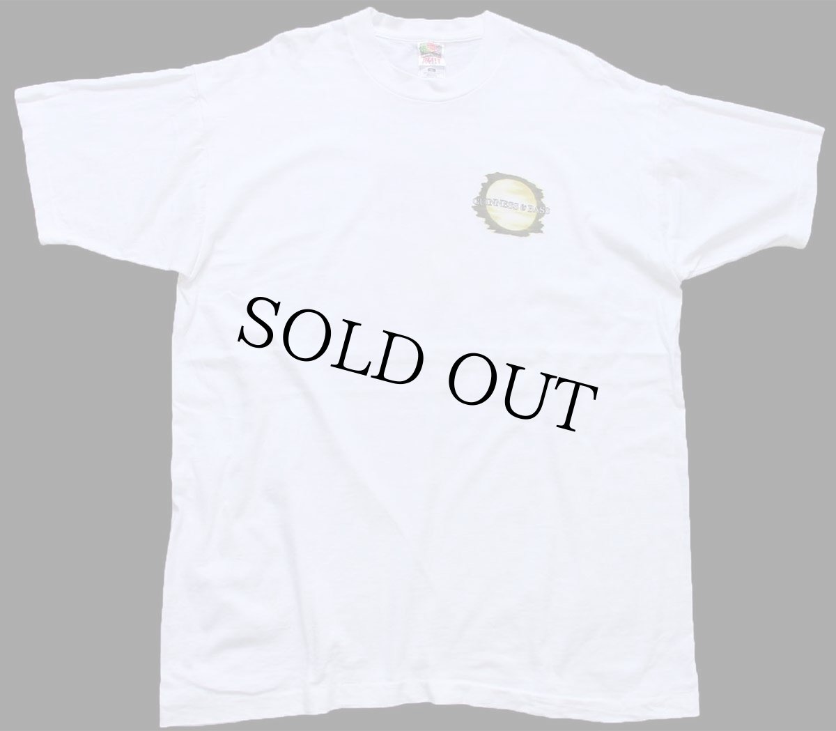 画像2: 90s USA製 GUINNESS & BASS New York's Original 両面プリント コットンTシャツ 白 XL (2)