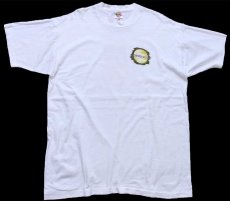 画像2: 90s USA製 GUINNESS & BASS New York's Original 両面プリント コットンTシャツ 白 XL (2)