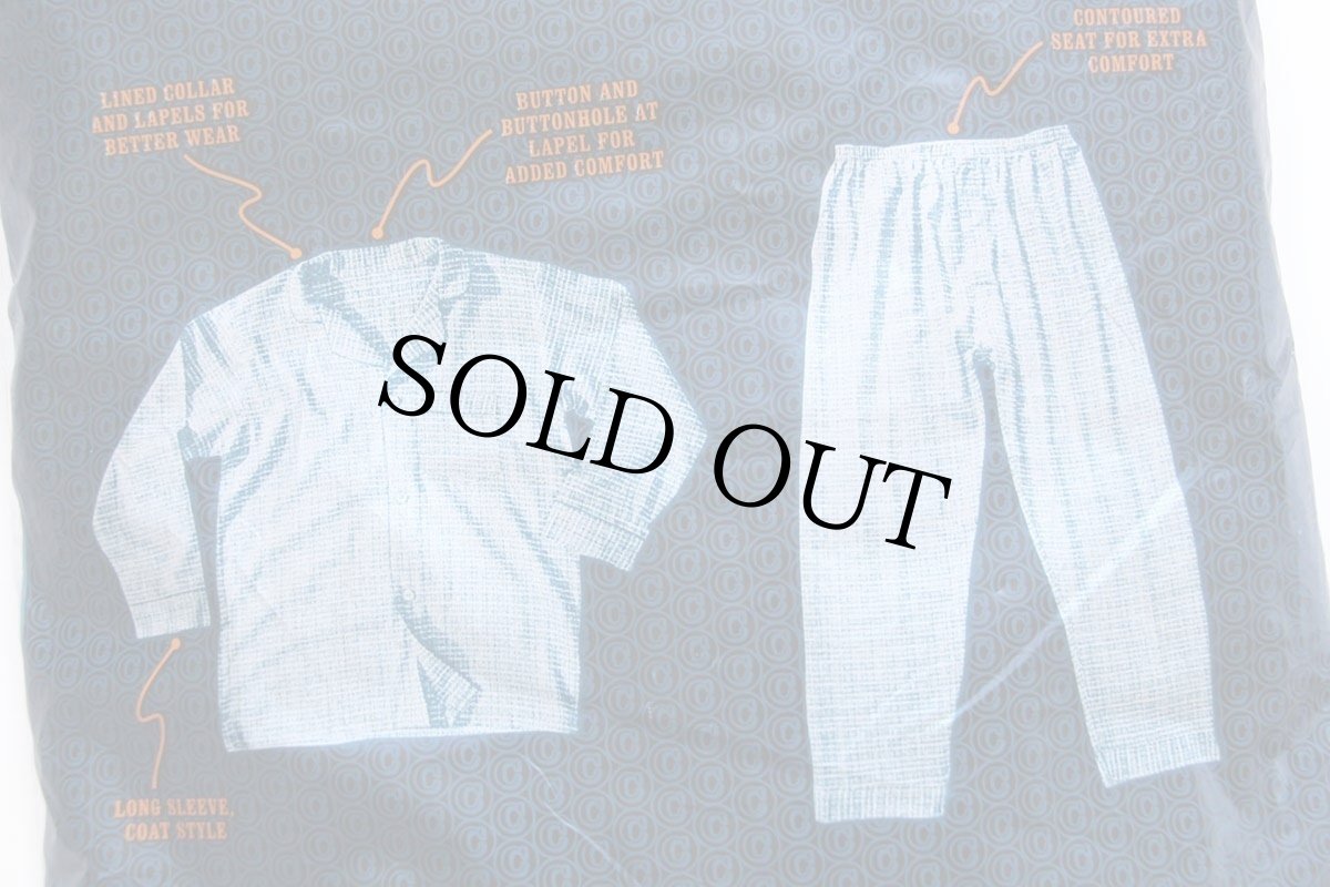 画像3: デッドストック★00s CHEROKEE ブラックウォッチ タータンチェック ライトネル パジャマ シャツ&パンツ セット XL (3)