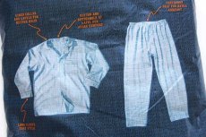画像3: デッドストック★00s CHEROKEE ブラックウォッチ タータンチェック ライトネル パジャマ シャツ&パンツ セット XL (3)