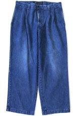 画像2: 00s DOCKERSドッカーズ ツータック デニム トラウザーズ w36★Levi'sリーバイス (2)
