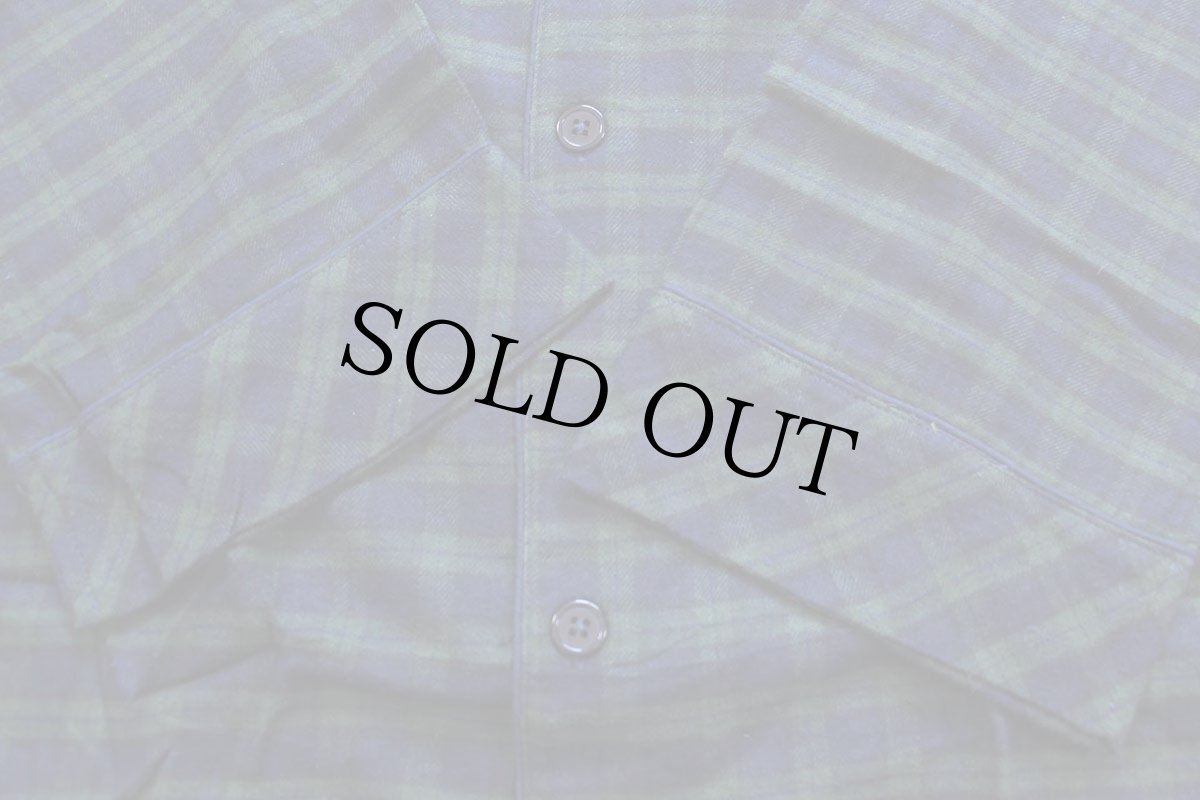 画像7: デッドストック★00s CHEROKEE ブラックウォッチ タータンチェック ライトネル パジャマ シャツ&パンツ セット XL (7)