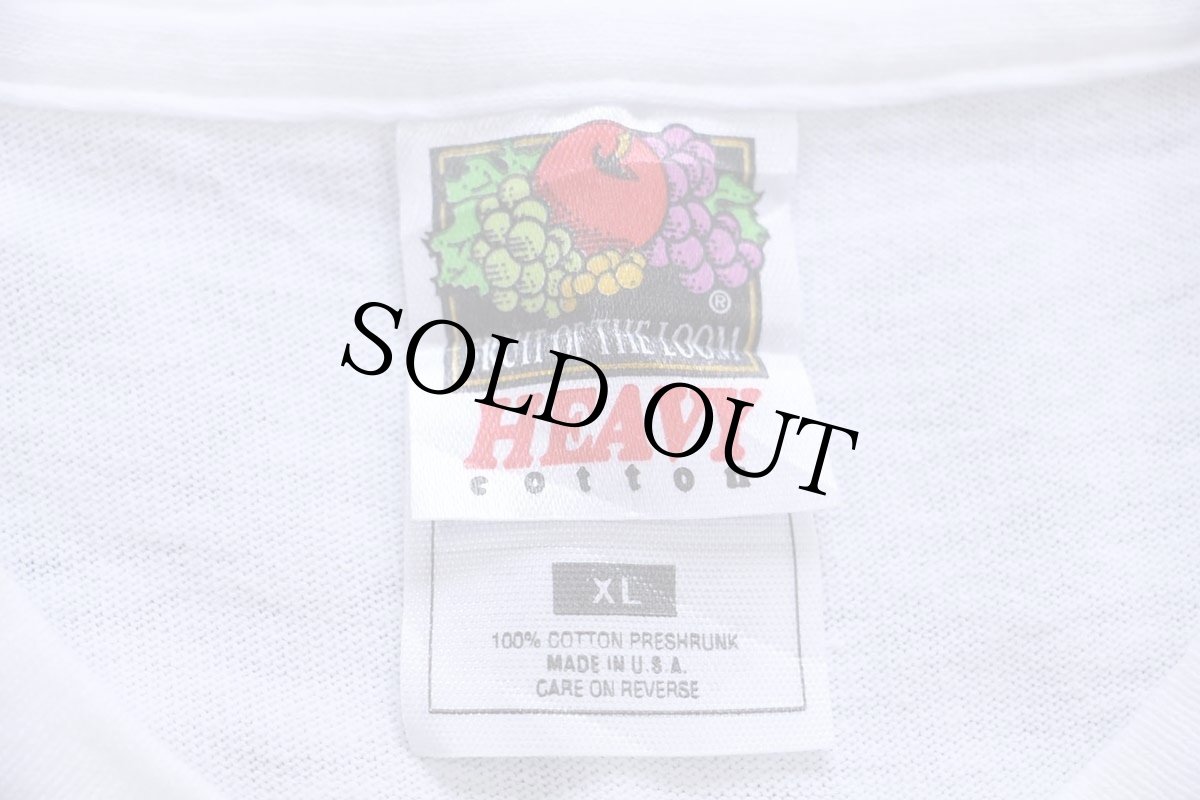 画像5: 90s USA製 GUINNESS & BASS New York's Original 両面プリント コットンTシャツ 白 XL (5)