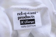 画像5: 90s USA製 rel e vant products スノーマン アート モックネック コットン 長袖Tシャツ 白 XL (5)