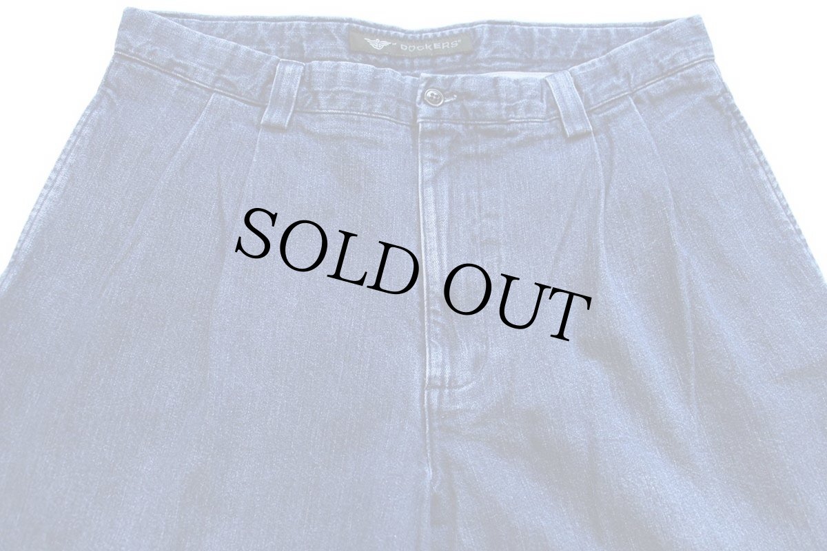 画像4: 00s DOCKERSドッカーズ ツータック デニム トラウザーズ w36★Levi'sリーバイス (4)