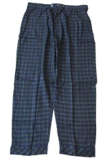 画像8: デッドストック★00s CHEROKEE ブラックウォッチ タータンチェック ライトネル パジャマ シャツ&パンツ セット XL (8)