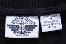 画像4: 90s DOCKERSドッカーズ ロゴ刺繍 コットン 鹿の子 ポロシャツ 黒 M★Levi'sリーバイス (4)