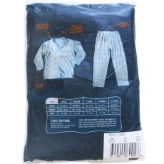 画像2: デッドストック★00s CHEROKEE ブラックウォッチ タータンチェック ライトネル パジャマ シャツ&パンツ セット XL (2)