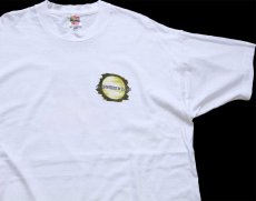 画像1: 90s USA製 GUINNESS & BASS New York's Original 両面プリント コットンTシャツ 白 XL (1)