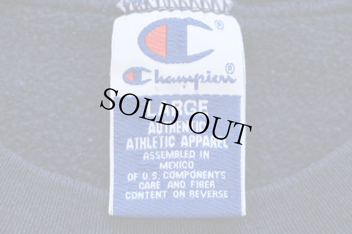 画像4: 90s メキシコ製 Championチャンピオン University of WASHINGTON アップリケ&刺繍 前V スウェット 紺 L (4)