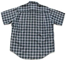 画像2: 90s L.L.Bean タータンチェック ボタンダウン 半袖 コットン シアサッカーシャツ L-R (2)