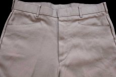 画像4: 80s Levi'sリーバイス Action Slacks STA-PRESTスタプレ フレア スラックス ポリエステルパンツ カーキ w33 (4)