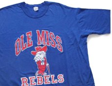 画像3: 90s Miss Dira OLE MISS REBELS Tシャツ 青 超特大★ワンピース (3)
