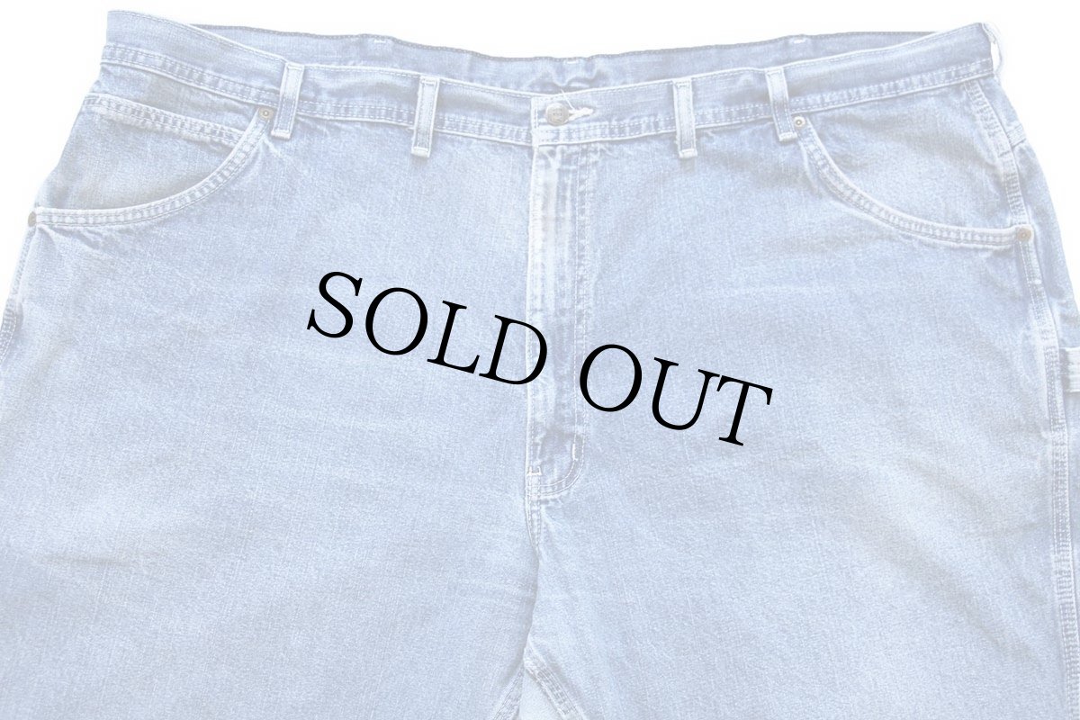 画像4: 00s メキシコ製 KEY デニム ペインターパンツ W50 L30★超特大 (4)