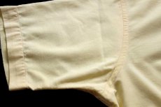 画像6: 90s USA製 L.L.Bean 無地 ボタンダウン 半袖 オックスフォード コットンシャツ 黄 16.5 (6)