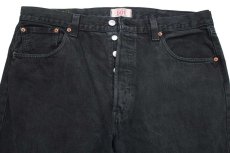 画像4: Levi'sリーバイス 501 後染め ブラック デニムパンツ w38 L34★SDP3049 (4)