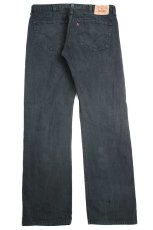画像3: Levi'sリーバイス 501 後染め ブラック デニムパンツ w38 L34★SDP3049 (3)