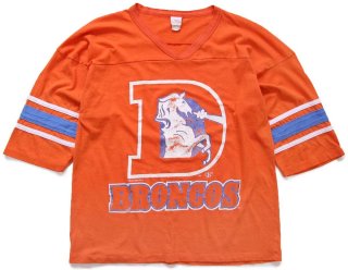 80s 76 ナンバリング フットボールTシャツ 茶×黄 - Sixpacjoe