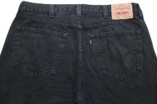 画像5: Levi'sリーバイス 501 後染め ブラック デニムパンツ w38 L34★SDP3049 (5)