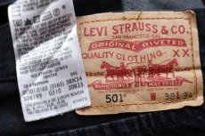 画像6: Levi'sリーバイス 501 後染め ブラック デニムパンツ w38 L34★SDP3049 (6)