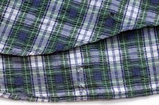 画像6: 90s L.L.Bean タータンチェック ボタンダウン 半袖 コットン シアサッカーシャツ L-R (6)