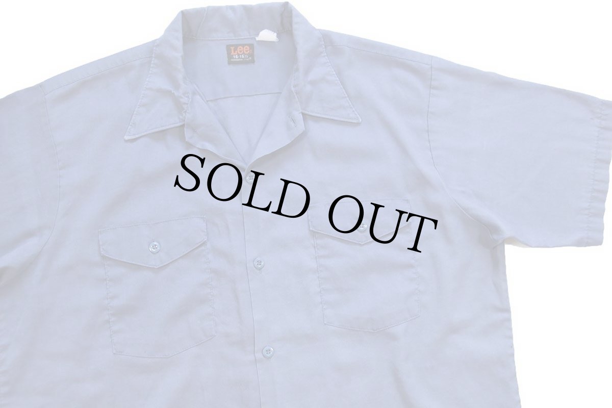 画像3: 70s Leeリー 半袖 ワークシャツ ブルーグレー 16 (3)