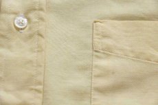 画像5: 90s USA製 L.L.Bean 無地 ボタンダウン 半袖 オックスフォード コットンシャツ 黄 16.5 (5)