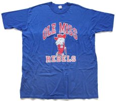 画像1: 90s Miss Dira OLE MISS REBELS Tシャツ 青 超特大★ワンピース (1)