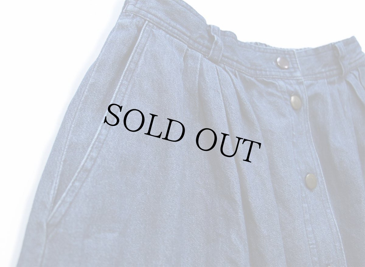 画像4: 90s USA製 NAPA VALLEY Blues ロング デニムスカート 12 (4)