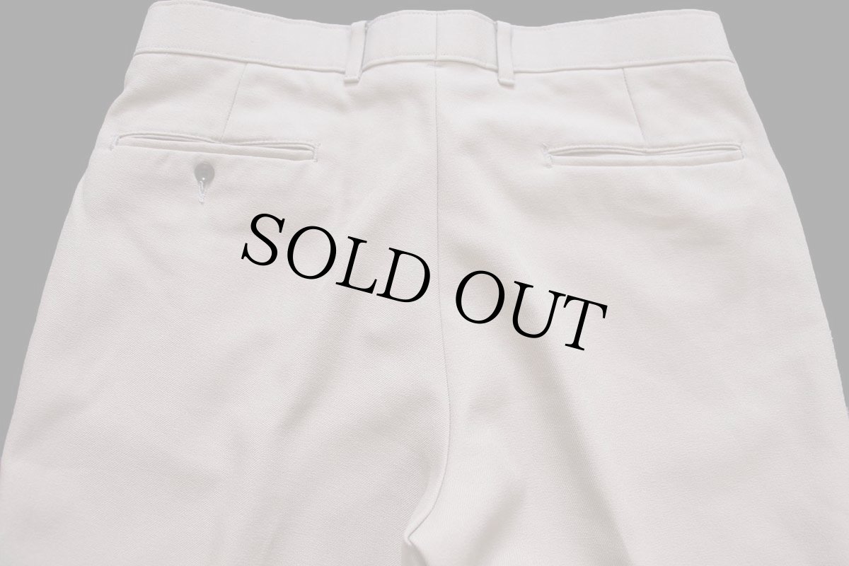 画像5: 80s Levi'sリーバイス Action Slacks STA-PRESTスタプレ フレア スラックス ポリエステルパンツ カーキ W33 (5)