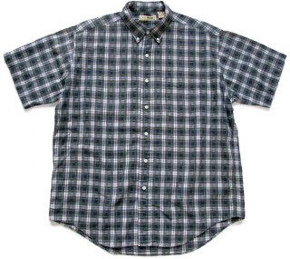 90s RICHMAN'S スター総柄×ボーダー 切り替え ボタンダウン 半袖