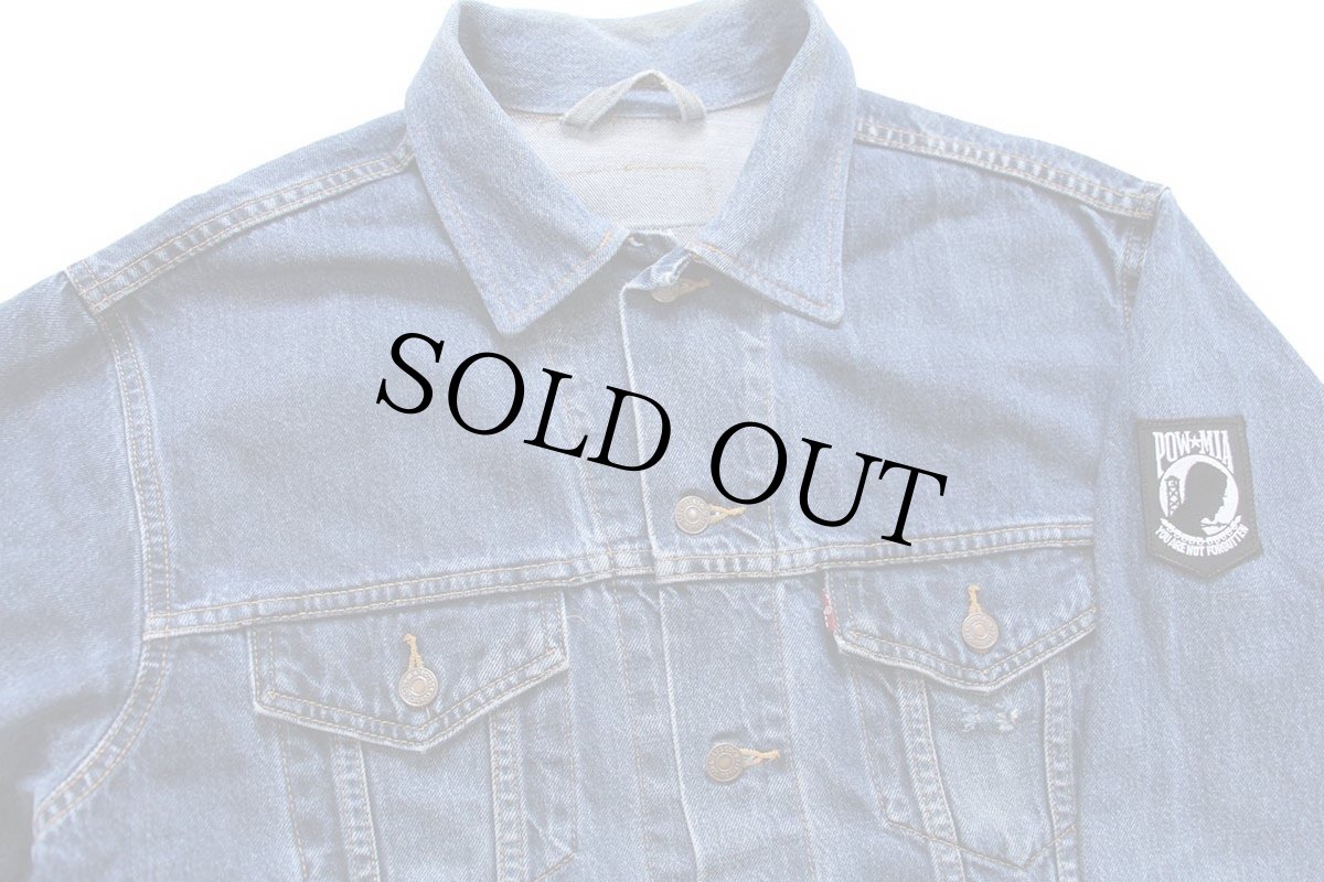 画像3: 90s Levi'sリーバイス POW MIA レベルフラッグ 州旗 パッチ付き デニムジャケット 4ポケット (3)