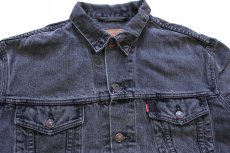 画像3: 90s Levi'sリーバイス 70503 ブラック デニムジャケット フェード 4ポケット XL★ユーロ (3)