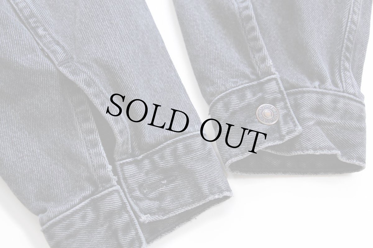 画像6: 90s Levi'sリーバイス 70503 ブラック デニムジャケット フェード 4ポケット XL★ユーロ (6)