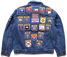 画像1: 90s Levi'sリーバイス POW MIA レベルフラッグ 州旗 パッチ付き デニムジャケット 4ポケット (1)