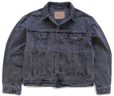 画像1: 90s Levi'sリーバイス 70503 ブラック デニムジャケット フェード 4ポケット XL★ユーロ (1)