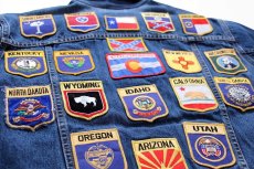 画像4: 90s Levi'sリーバイス POW MIA レベルフラッグ 州旗 パッチ付き デニムジャケット 4ポケット (4)