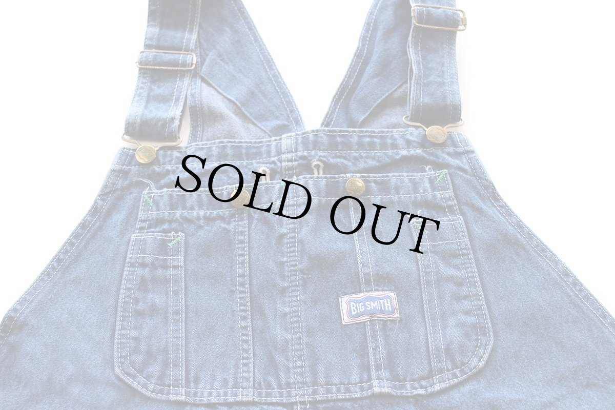 画像4: 80s USA製 BIG SMITHビッグスミス デニム オーバーオール W42 (4)